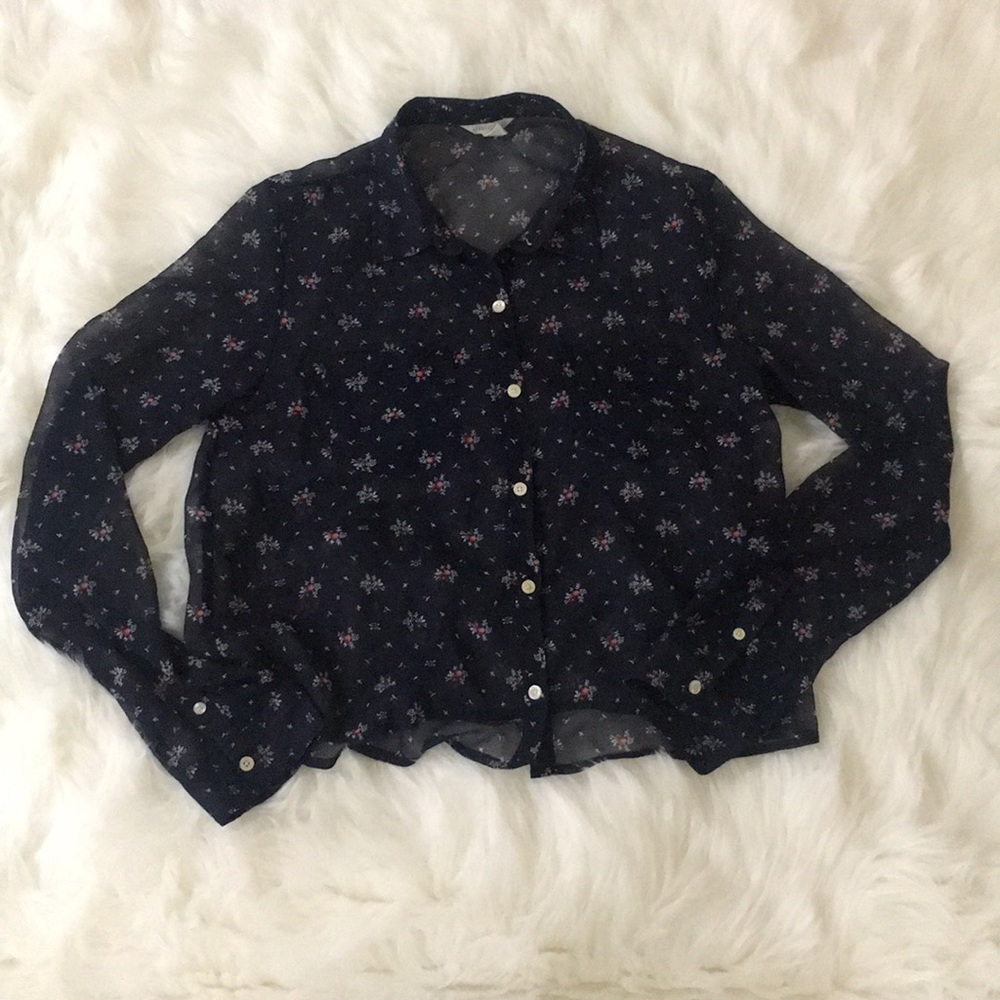 Floral sheer top